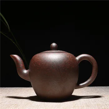 300 ml Yixing Hakiki El Yapımı Güzellik Omuz Mor Kil demlik Gelenek Çin Kung Fu Zisha Çay Potu Hediye Kutusu Ücretsiz Kargo