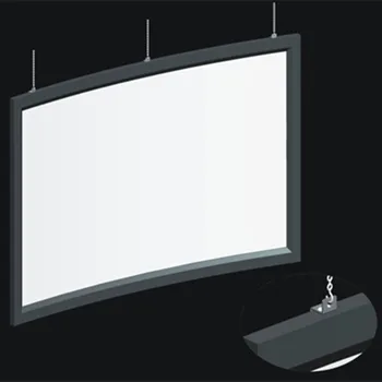 F3WCW-16: 9 HDTV Sinema Beyaz en iyi kalite 4K Kavisli Sabit Çerçeve Ev Sineması Projektörü Projeksiyon Ekranı-Beyaz Malzeme