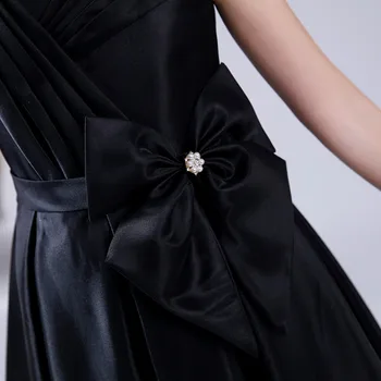 Genç Nedime elbisesi Siyah Kızlar Örgün Pageant Prenses Elbise Uzun Çiçek Kız Elbise Düğün Akşam Parti Zarif 2020