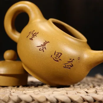 Küçük Pot Mor Kum Pot Yixing Altın Bölüm Çamur El-oyma Xiaofo Pot Demlik ve Teaware Fabrika Doğrudan Toptan