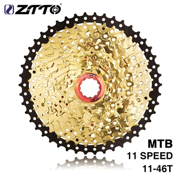 ZTTO 11 s 46 T MTB Kaset Siyah Altın 11 v 22 s 11 Hız Pedal Çevirmeden XT K7 X1 X01 GXN MTB Bisiklet için Dağ Bicicleta Parçaları